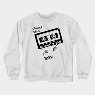 Vintage Vibes Retro Cassette Tape Crewneck Sweatshirt